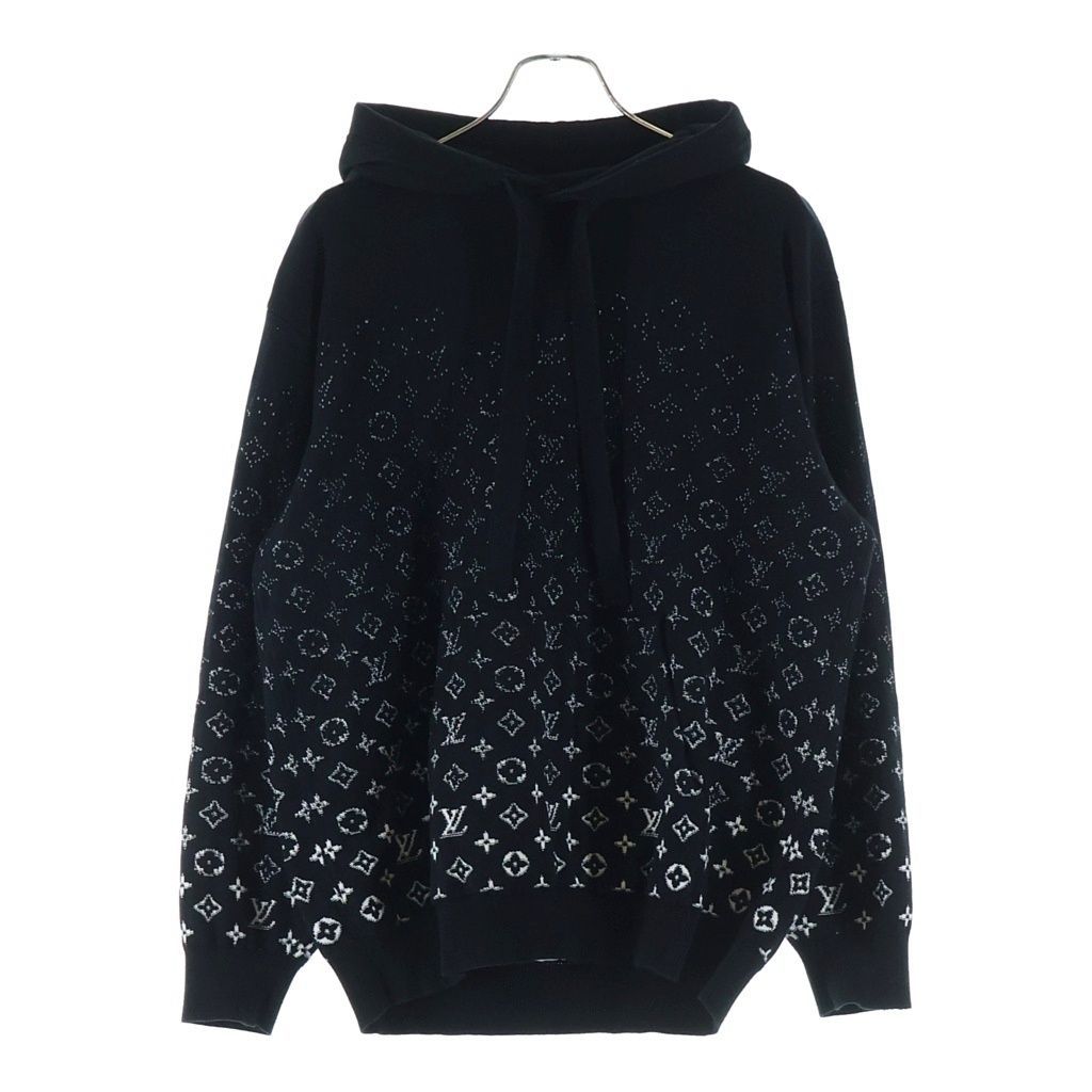 Louis Vuitton Gradient Monogram Knit Hoodie Uso Black
