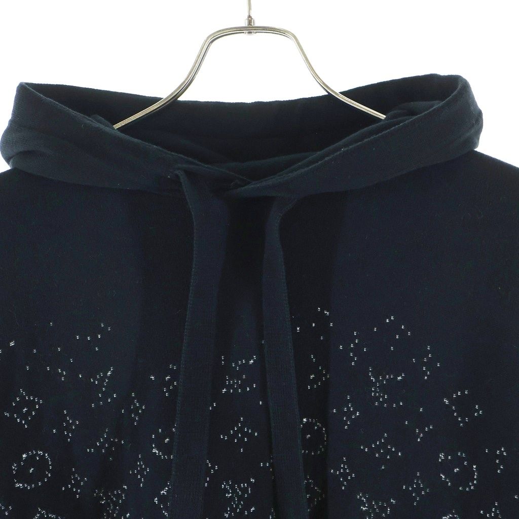 Louis Vuitton Gradient Monogram Knit Hoodie Uso Black — view 3