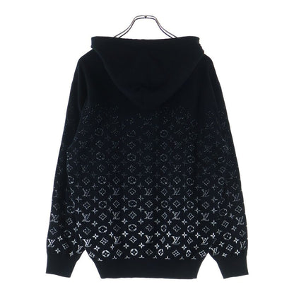 Louis Vuitton Gradient Monogram Knit Hoodie Uso Black — view 2