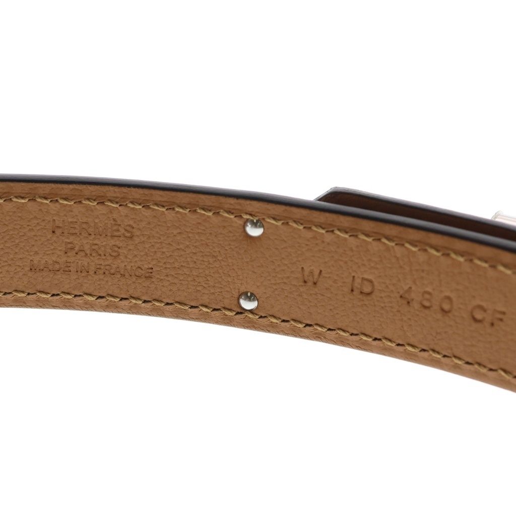 Hermes Kelly Belt 18 Black Epsom Silver — view 5