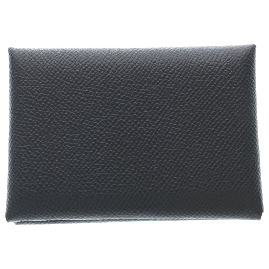 Hermes Calvi Duo Veau Epsom Ardoise Coin Case Gray — view 2