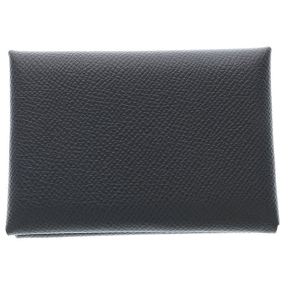 Hermes Calvi Duo Veau Epsom Ardoise Coin Case Gray — view 2