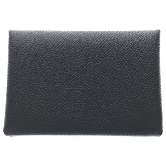 Hermes Calvi Duo Veau Epsom Ardoise Coin Case Gray