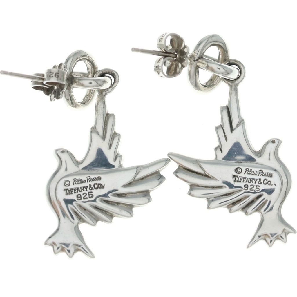 Tiffany & Co Pigeon Cross Earrings 925 Sterling Silver — view 2