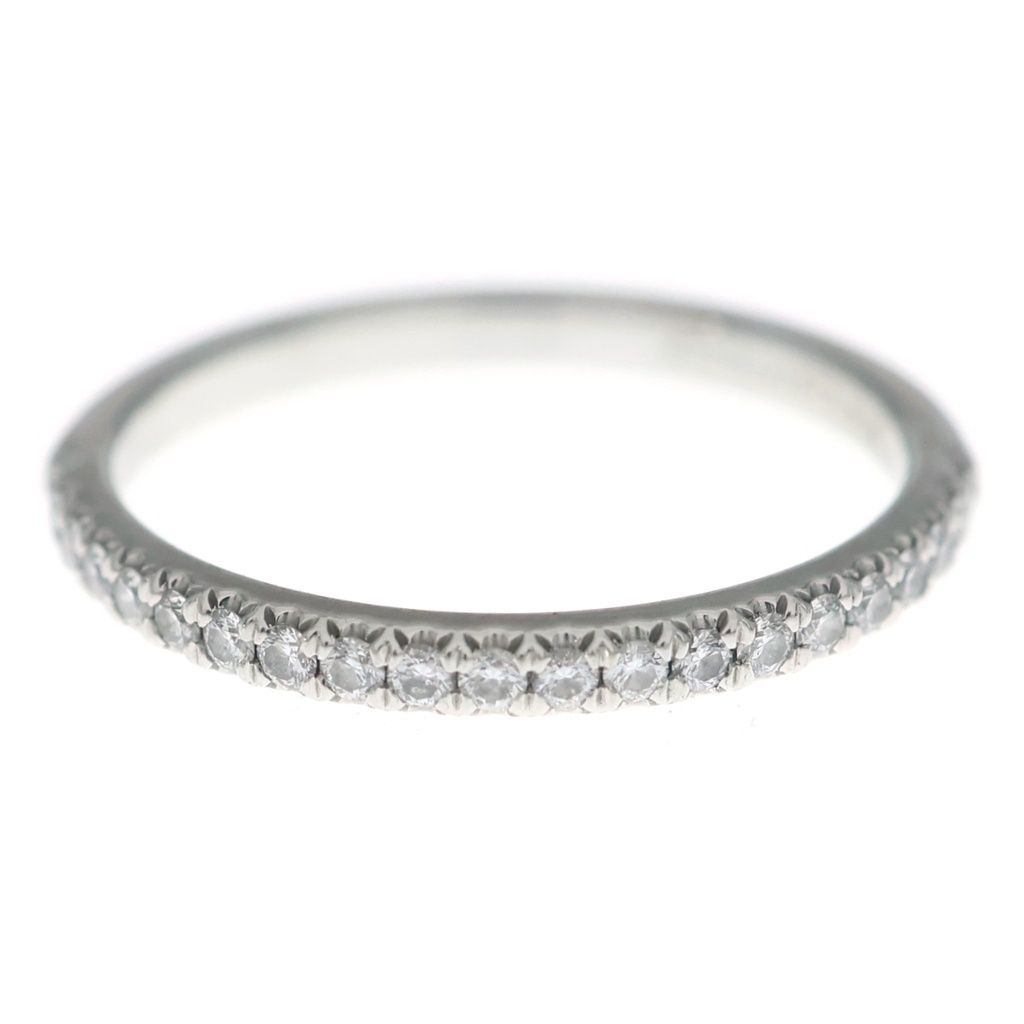 Tiffany & Co Solesto Half Eternity Diamond Ring Platinum