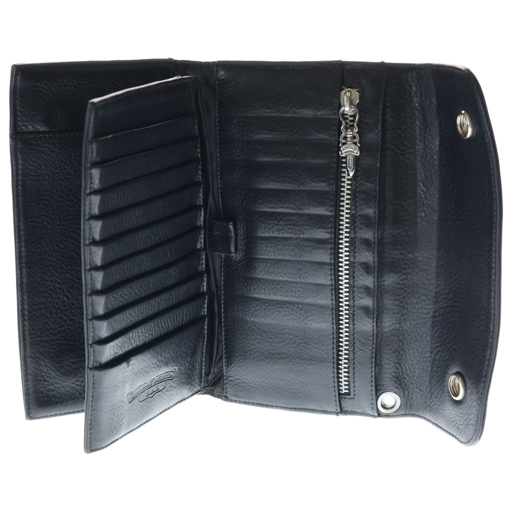 Chrome Hearts Wave Leather Wallet Black — view 4