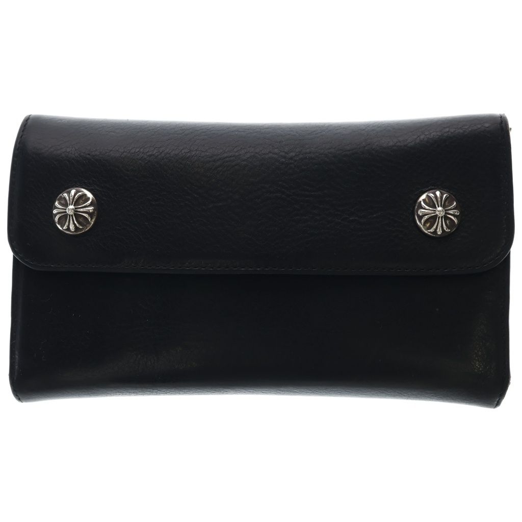Chrome Hearts Wave Leather Wallet Black