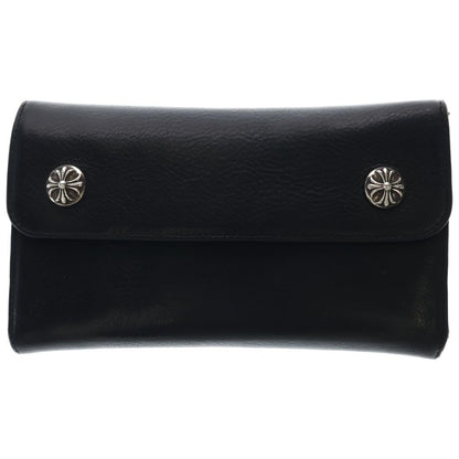 Chrome Hearts Wave Leather Wallet Black