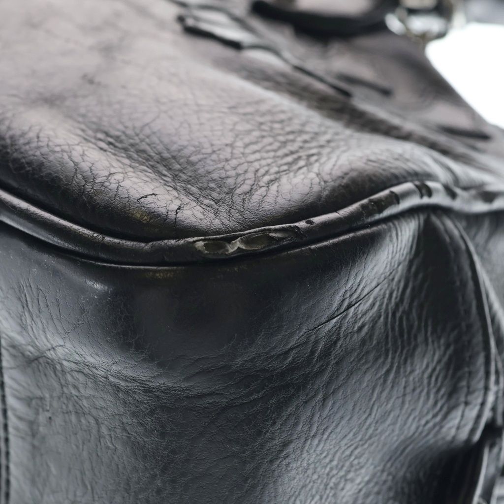 Chrome Hearts Gym MD Small Gym Bag Leather Cross Patch Vintage Handbag Black — view 6