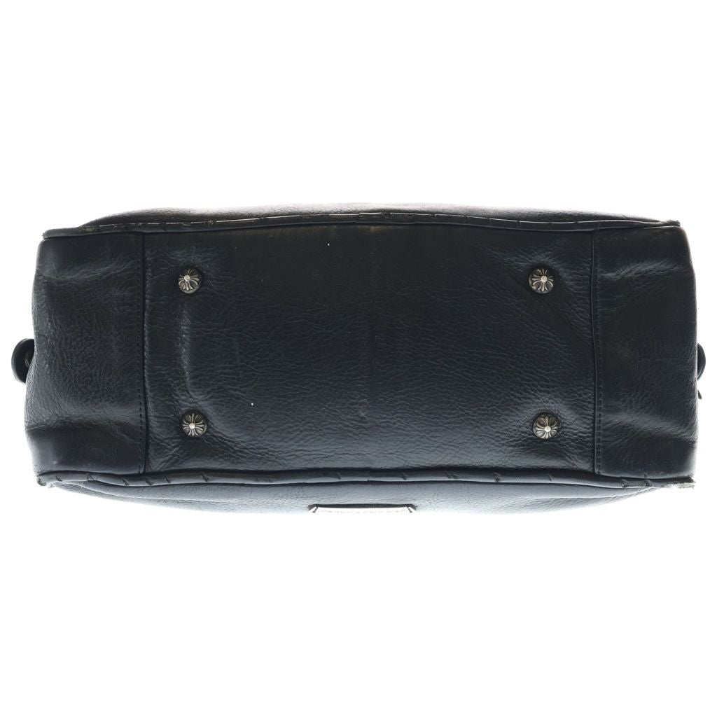 Chrome Hearts Gym MD Small Gym Bag Leather Cross Patch Vintage Handbag Black — view 4
