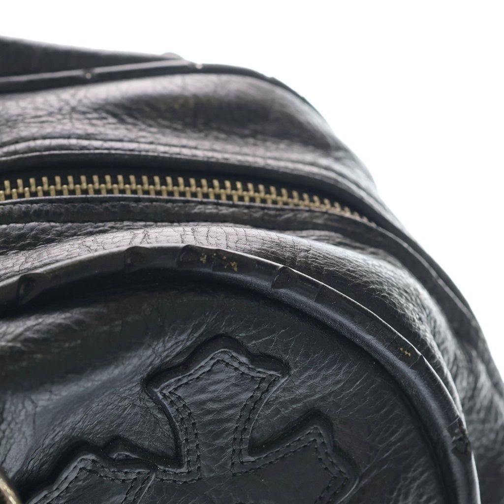 Chrome Hearts Gym MD Small Gym Bag Leather Cross Patch Vintage Handbag Black — view 7