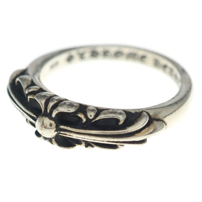 Chrome Hearts Baby Classic Floral Black Sling Silver Ring