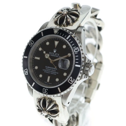 Rolex CH Cross Motif Watch Band Submariner Silver — view 4