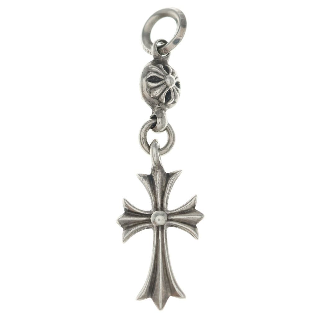 Chrome Hearts Tny CH Crs 1 Ball Tiny CH Cross Charm Pendant Silver — view 2