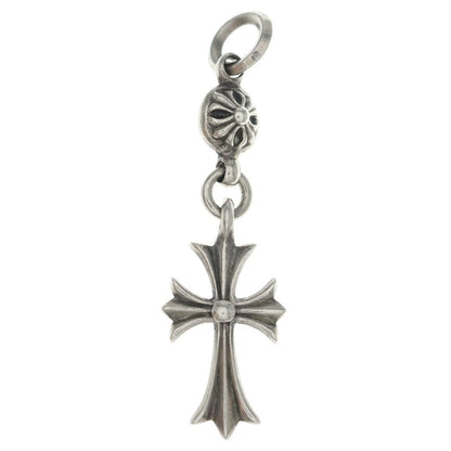Chrome Hearts Tny CH Crs 1 Ball Tiny CH Cross Charm Pendant Silver