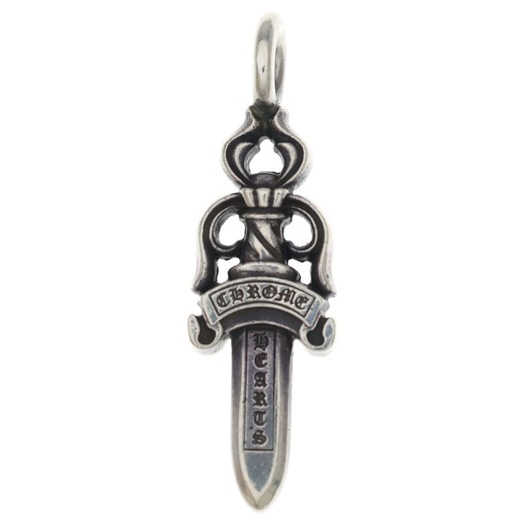 Chrome Hearts Double Dagger Daga Pendant Silver