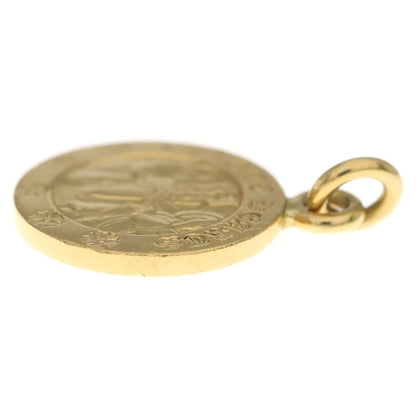 Chrome Hearts 22k Angel Medal Charm Necklace Top Gold — view 4