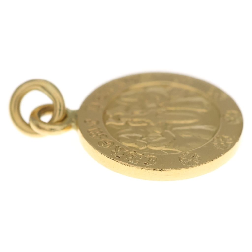 Chrome Hearts 22k Angel Medal Charm Necklace Top Gold — view 3