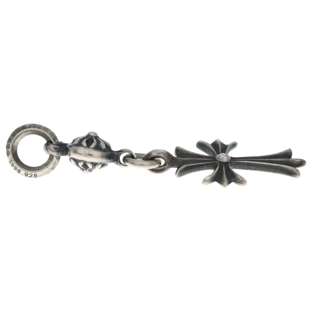Chrome Hearts Tny CH Crs 1 Ball Tiny CH Cross Charm Pendant Silver — view 3