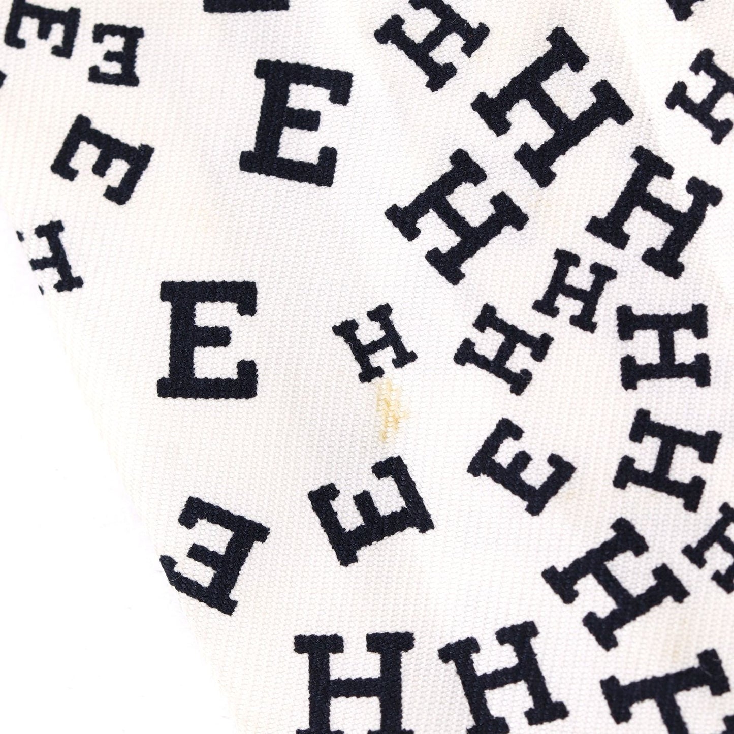 Hermes Twilly Logo Alphabet Silk White Scarf — view 4