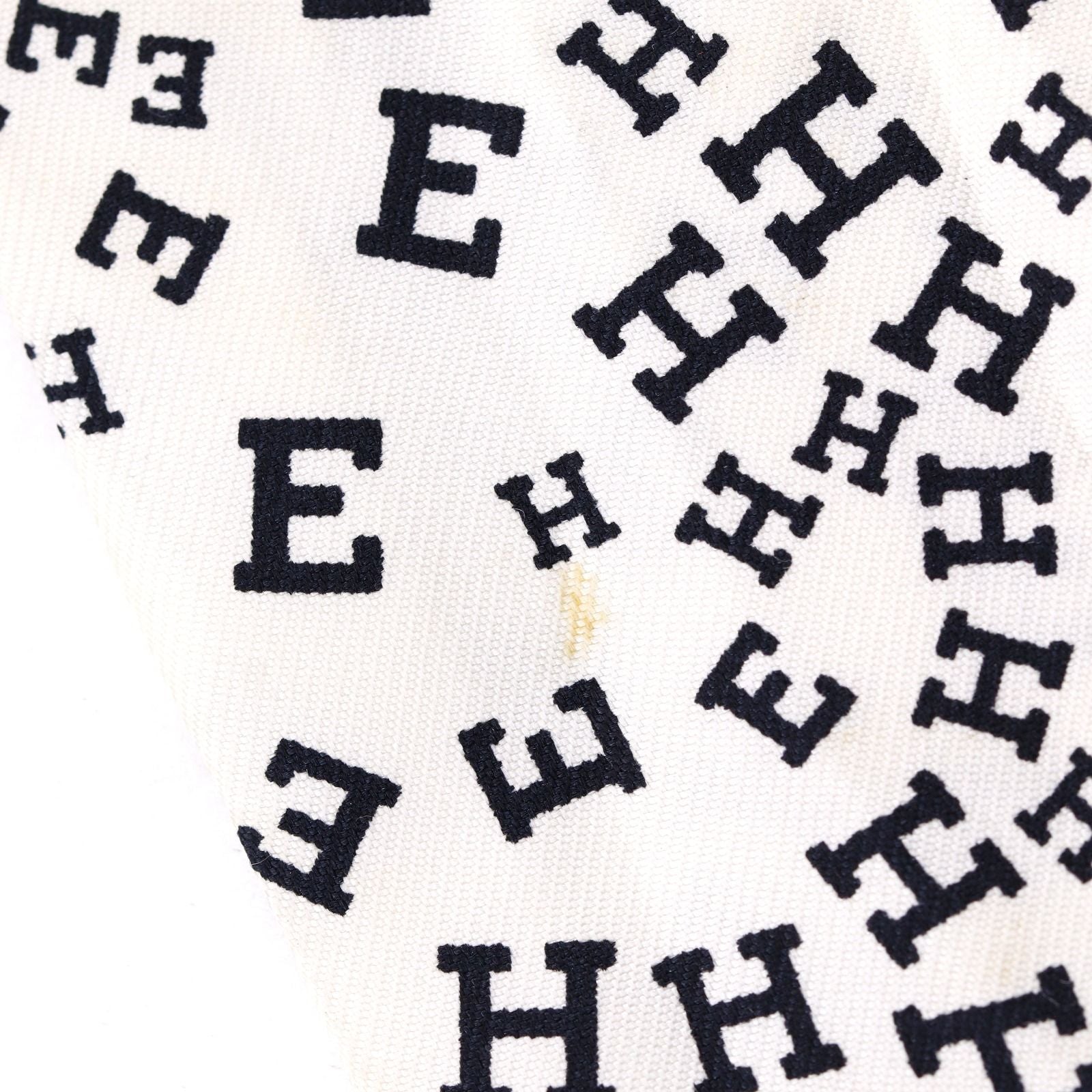 Hermes Twilly Logo Alphabet Silk White Scarf — view 4