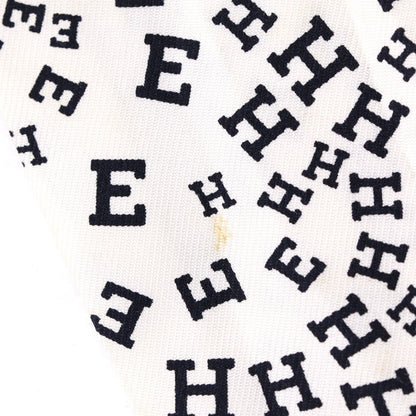 Hermes Twilly Logo Alphabet Silk White Scarf — view 4