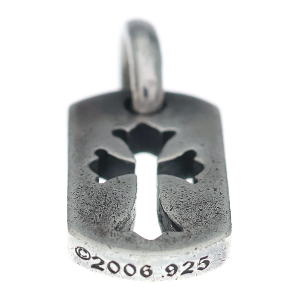 Chrome Hearts DT Tny CO Crs Tiny Cutout Cross Dog Tag Charm Pendant Silver — view 5