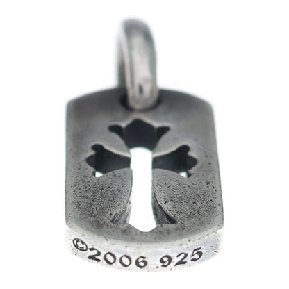 Chrome Hearts DT Tny CO Crs Tiny Cutout Cross Dog Tag Charm Pendant Silver — view 5