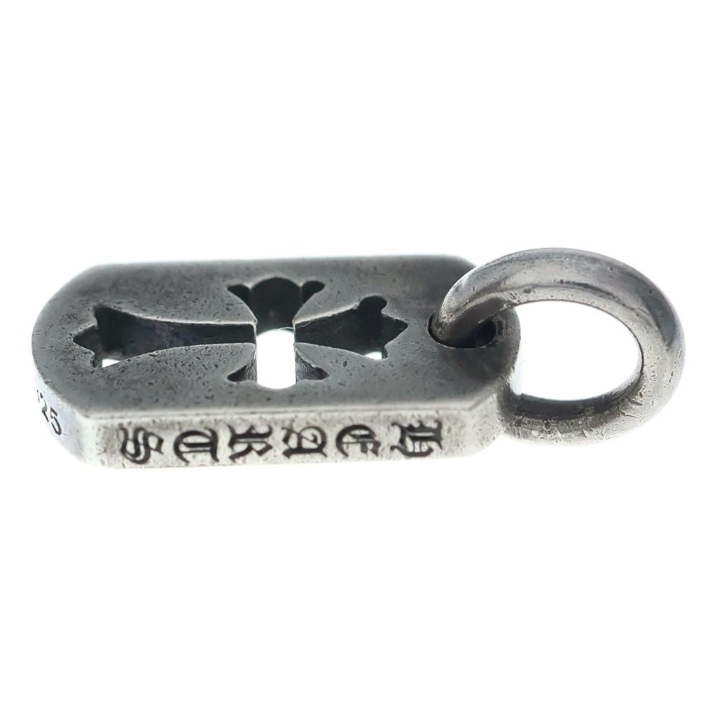 Chrome Hearts DT Tny CO Crs Tiny Cutout Cross Dog Tag Charm Pendant Silver — view 4