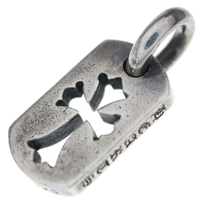 Chrome Hearts DT Tny CO Crs Tiny Cutout Cross Dog Tag Charm Pendant Silver — view 6