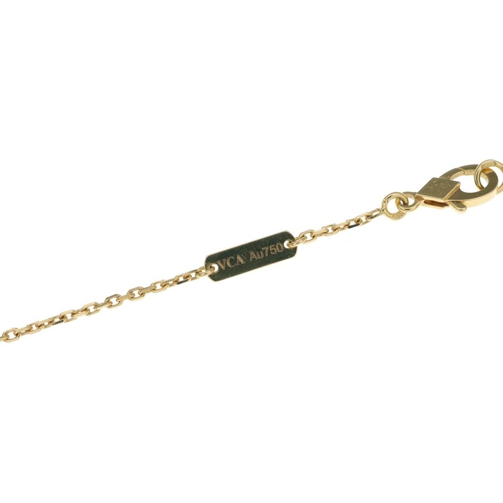 Van Cleef & Arpels Vintage Alhambra Mother of Pearl Pendant Chain Gold — view 5