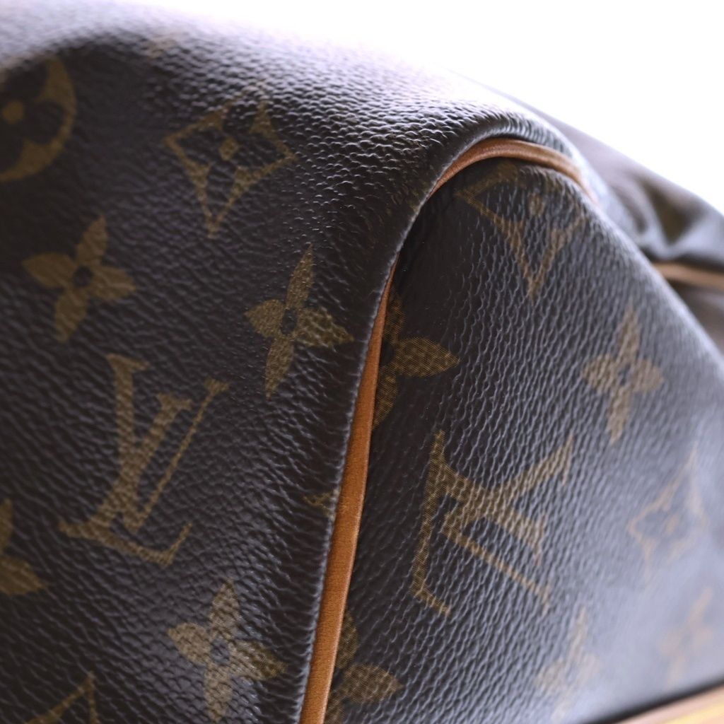 Louis Vuitton Monogram Speedy Bandouliere 30 2-Way Boston Bag Brown Leather Gold — view 6