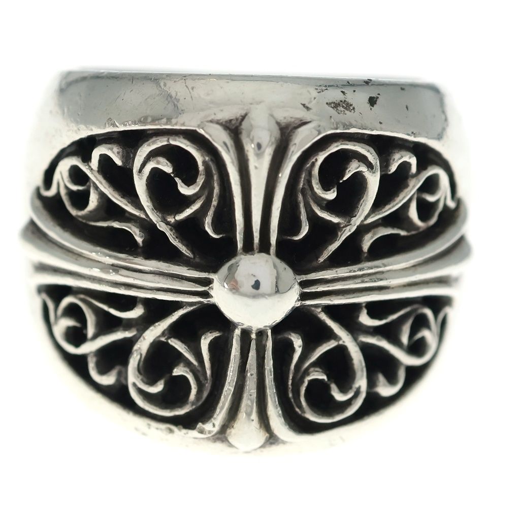 Chrome Hearts Classic Oval Cross Ring Silver — view 4