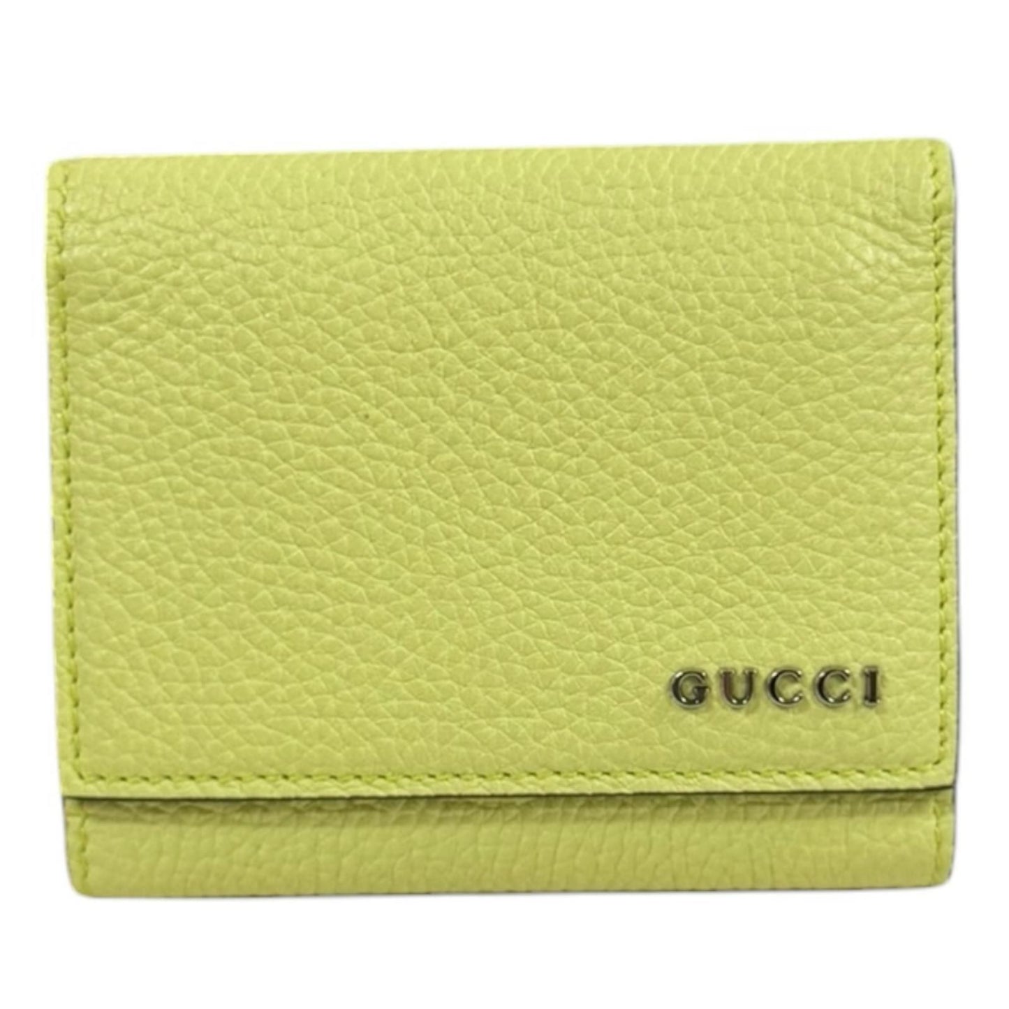 Gucci Logo Trifold Wallet Leather