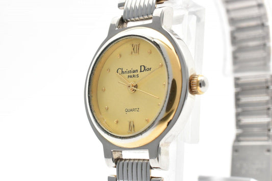 Dior Watch Gold Dial Color Bracelet Quartz