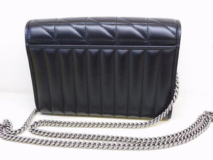 Gucci GG Marmont Chain Shoulder 2-Way Clutch Wallet Black Leather — view 2