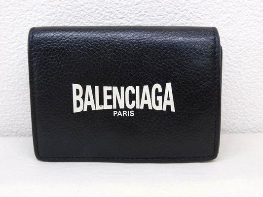 Balenciaga Compact Wallet Black Leather