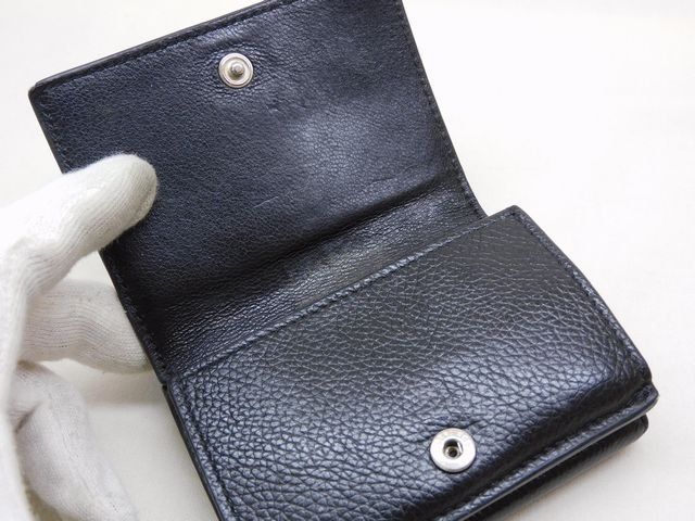 Balenciaga Compact Wallet Black Leather — view 4