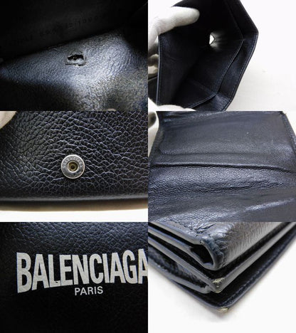 Balenciaga Compact Wallet Black Leather — view 7