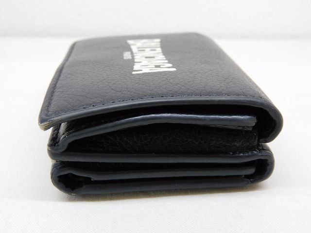 Balenciaga Compact Wallet Black Leather — view 3