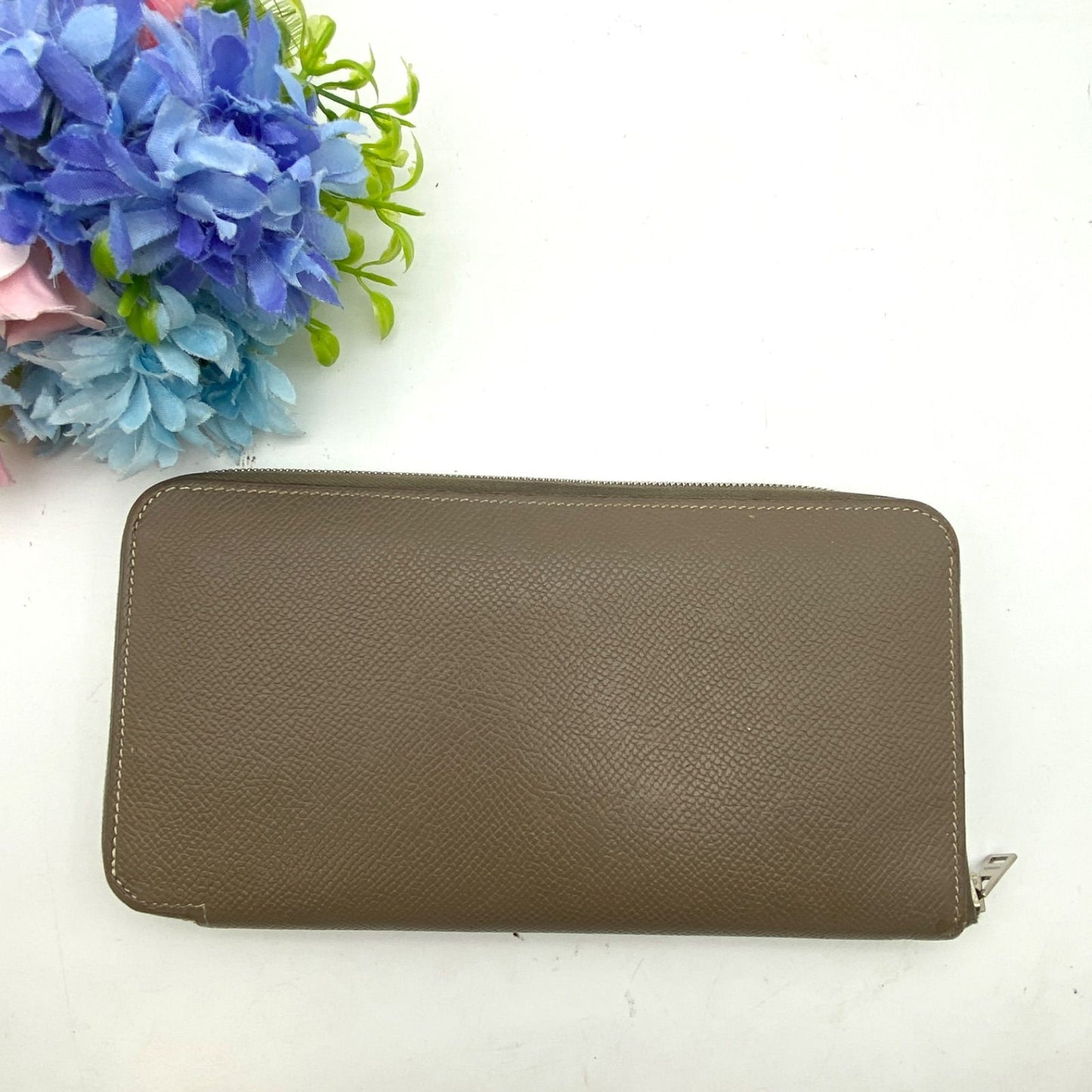 Hermes Wallet Azap Silk in Gray Jew Ribbon Card Billfold Coin — view 2