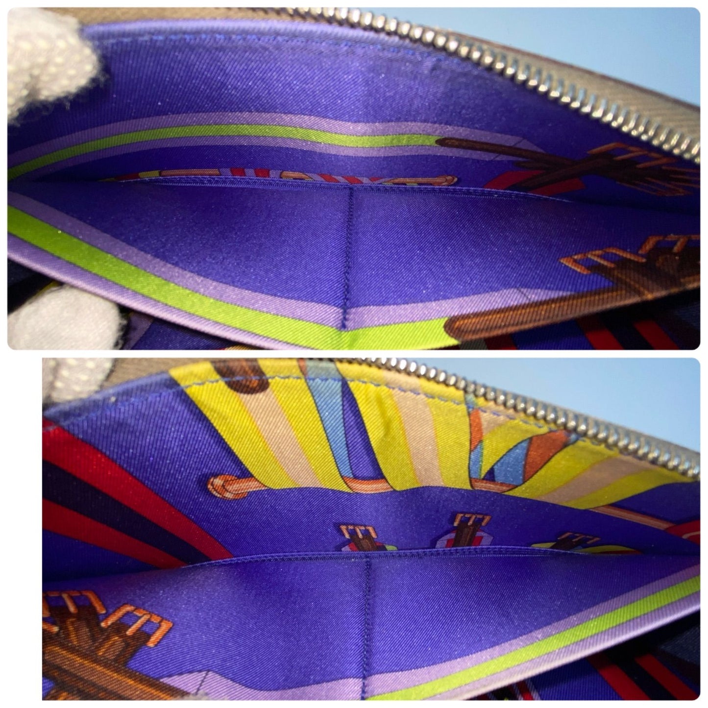 Hermes Wallet Azap Silk in Gray Jew Ribbon Card Billfold Coin — view 9