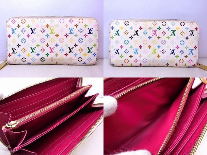 Louis Vuitton Wallet Zippy Monogram Multicolor Blanc White — view 2