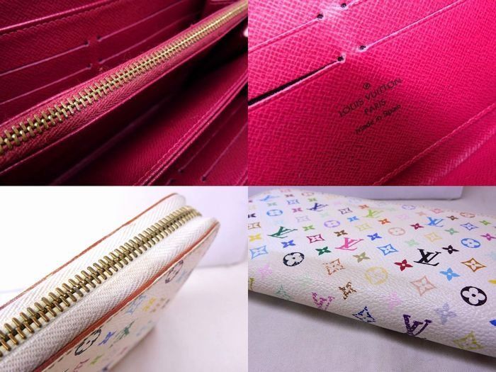 Louis Vuitton Wallet Zippy Monogram Multicolor Blanc White — view 3