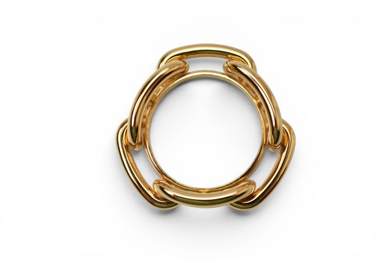 Hermes Scarf Ring Holder Chaine D'ancre Gold