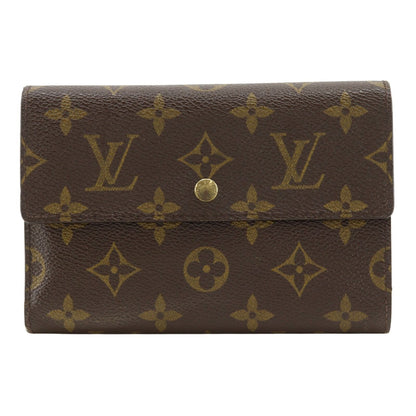 Louis Vuitton Porte Tresor Etuis Papier Monogram Canvas Brown Trifold Wallet