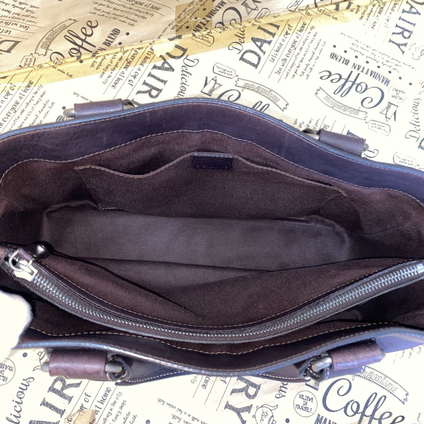 Celine Hand Tote Boogie Leather Brown — view 8
