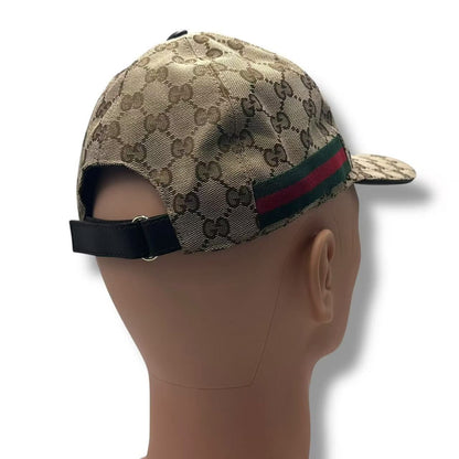 Gucci Hat Baseball Cap GG Canvas Brown — view 3