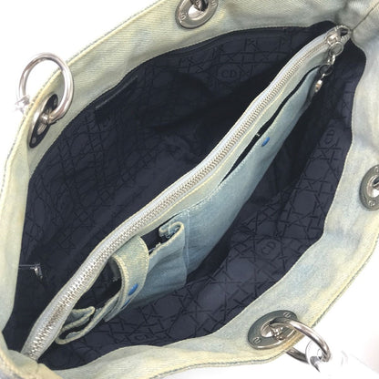 Dior Handbag Lady Cannage Denis Stained Light Blue — view 7