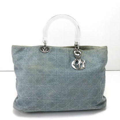 Dior Handbag Lady Cannage Denis Stained Light Blue — view 2